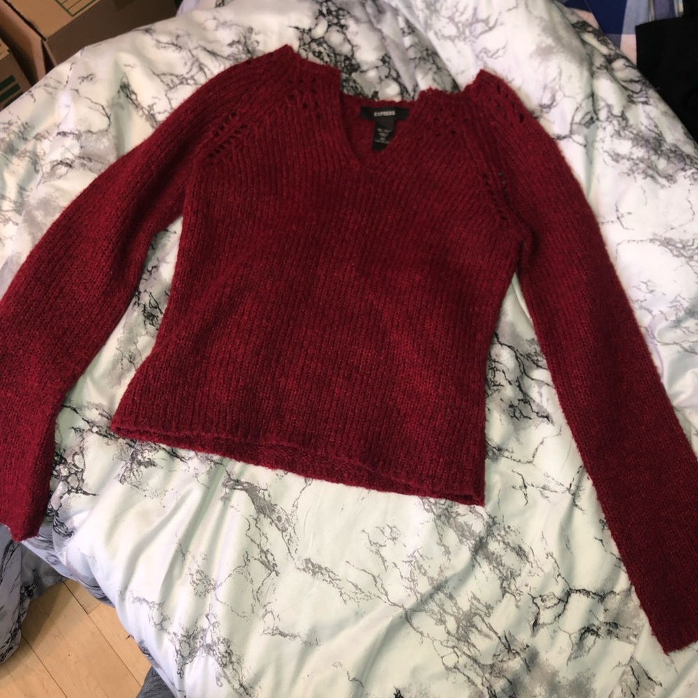 Red knit express sweater!